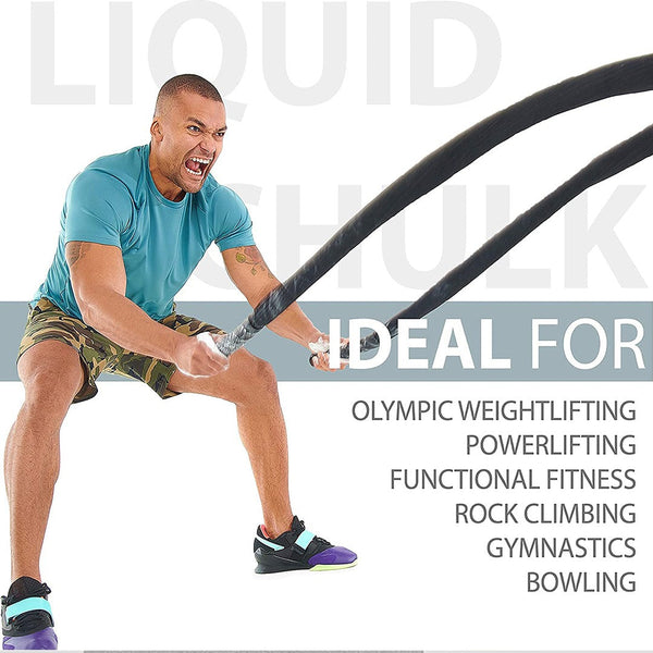 Fast-drying Liquid Chalk with Citrus Scent. Ideal for weightlifting, powerlifting, functional fitness, climbing, gymnastics, bowling - Warm Body Cold Mind