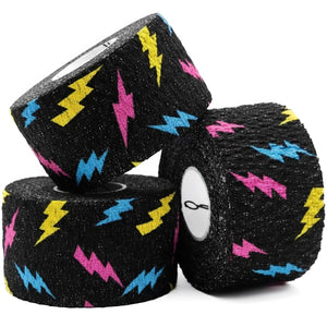 1,5″ Black Narrow Weightlifting thumb Tapes with Flash design (3 Rolls) - Warm Body Cold Mind