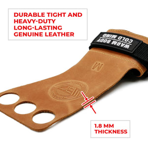 Orange Leather Hand Grips Pro