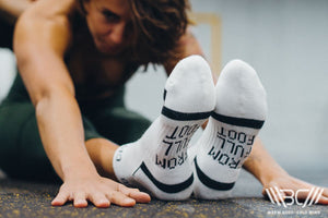 Stretching in WBCM Socks