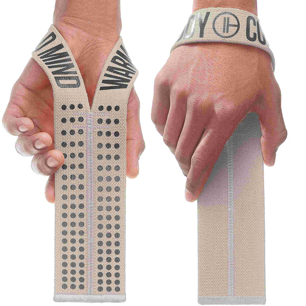 Weight Lifting Wrist Straps V1 White/Black