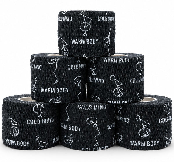 Weightlifting Thumb Tape Black Color, 6 per pack - Warm Body Cold Mind