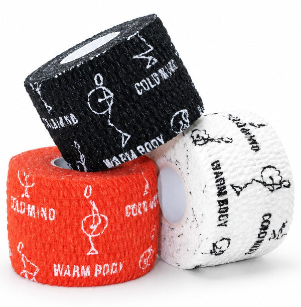 Weightlifting Thumb Tape Mix (Black, Red, White) 3 per pack - Warm Body Cold Mind