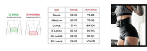 Size Chart of Leather Weightlifting Belt - Warm Body Cold Mind