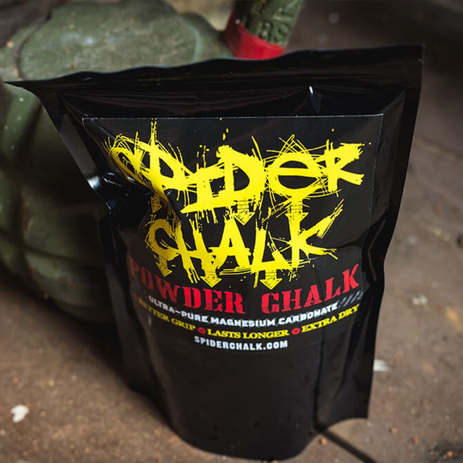 Spider Chalk Powder Chalk in use
