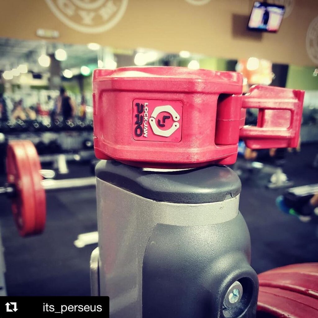 LOCK-JAW OLY 2 Olympic Barbell Collar in use
